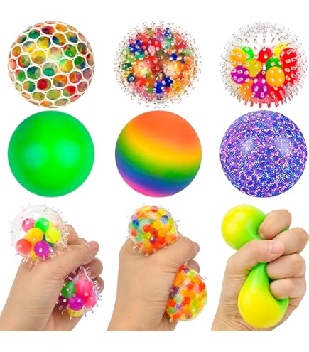 25 Bunte Stressbälle Zum Knautschen - Anti-Stress Spielzeug Für Groß & Klein