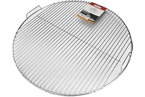 Grillfürst Edelstahl Grillrost rund - robuster Grillrost für ø 57 cm Kugelgrill und Holzkohlegrill, Grillgitter mit 4 mm starken Streben
