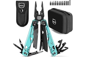 MIAOKE Nóż survivalowy 23 w 1 z pudełkiem upominkowym premium, śrubokręt piła otwieracz do butelek szczypce fajny nóż kempingowy dla mężczyzn, najlepszy prezent dla chłopaka, syna, taty, męża