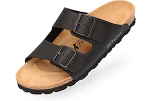 BOnova Damskie klapki Schwanberg w 9 kolorach, letnie sandały w przyciągających wzrok kolorach z okuciami, wygodne kapcie z podeszwą z korka