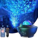 Galaksi LED projekt&ouml;r, zamanlayıcı/uzaktan kumandalı, &ccedil;ocuklar i&ccedil;in Bluetooth hoparl&ouml;rl&uuml;