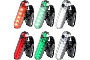 PORFOYO 6 luci di navigazione a LED per barche, barche, luci di navigazione barche, luci di navigazione barche, luci di prua a LED, luci di segnalazione impermeabili, 4 tipi di lampeggiamento, per