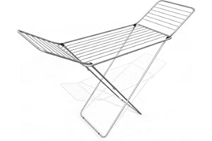 Vileda Alumix - Tendedero con X-Legs con Varillas Gruesas Antipliegues, Acero y Aluminio, Plateado