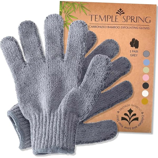 Peeling-Handschuhe Für Die Dusche – 4 Paar Schwarze Polyester-Handschuhe Zum Hautglätten