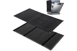 BALAPET Dicke, schallisolierende Decke für Geschirrspüler, einfach zu sichern, mit Klettverschlüssen, geeignet für Haushaltsgeräte, Schwarz, 40,6 x 152,4 cm, 2 Stück