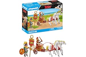 PLAYMOBIL Asterix 71543 Biga Romana, Viaggio, Include elmetti Removibili, bracciali e Mantello, Giocattolo per Bambini dai 5 Anni in su
