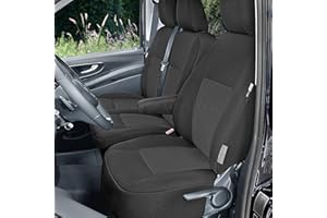 Accesorionline Housses de siège sur mesure pour Mercedes Vito W447 à partir de 2014 (siège conducteur + siège passager double)