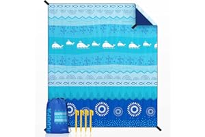OCOOPA Manta de Playa Impermeable y a Prueba de Arena, Grande 210x200cm, Suave y Duradera, Libre de Arena, Ligera y Portátil, Viajes de Camping, Vacaciones en la Playa, S08