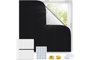 Inwee Tenda Oscurante per Finestre, 100% Tenda Oscurante per Interni, Si Adattano a Qualsiasi Forma di Finestra Senza Forare, Tende Oscuranti Portatili per Camera da Letto,Nursery,Viaggi, 200x145cm