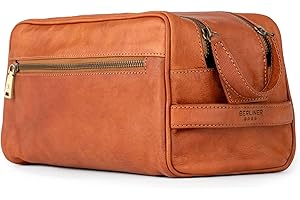 Berliner Bags Tim kosmetyczka w stylu vintage, dla kobiet i mężczyzn, brązowa, Brązowy XL, Torba toaletowa