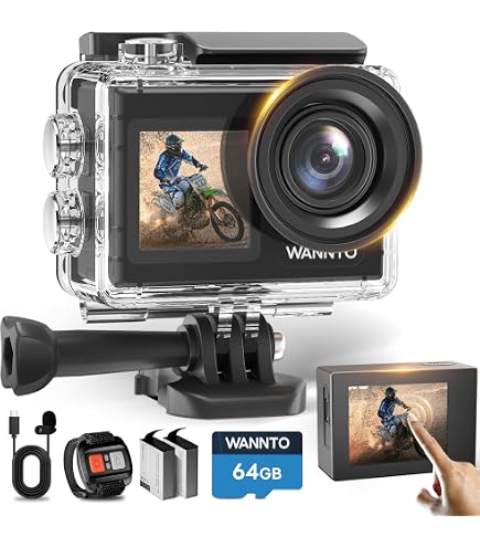AKASO Caéra Sport 4K 30fps 20P WiFi Caéra d'action avec Ecran LCD
