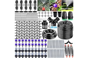 ZHHGOO 318-częściowy zestaw do nawadniania kropelkowego, automatyczny system nawadniania 40M + 10M, system nawadniania ogrodu, zestaw do mikronawadniania kropelkowego