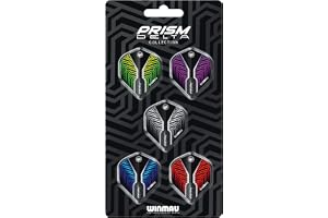 WINMAU – Dart flygsamlingar – dartflygningar 5 set per paket (38 cm totalt) extra tjock 100 mikron – standardformade dart-fly
