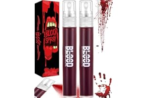 YULARA Kunstblut Halloween Schminke Fake Blood: Fake Blut Halloween Kunstblut Set Auswaschbar Kunstblut für Kleidung Haut Halloween Makeup Vampir Kunstblut Spray Halloween Gesicht Wunden Wundschorf Kunstblut