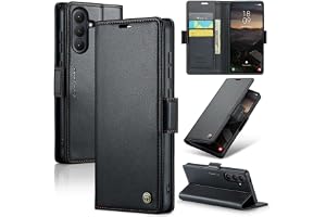Rerzoiro fodral för Samsung Galaxy S26, premium PU-läder telefonfodral med RFID-blockering, ställ, kortplats, magnetiskt skyd
