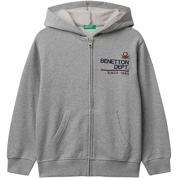 United Colors of Benetton Felpa con cappuccio - multicolor/rosso chiaro