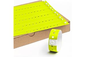 MESSIMO Einlassbänder aus Vinyl ohne Aufdruck 19 x 255 mm - 100 Stück Party Eintrittsbänder - Wasserdicht Festival Armbänder - Club Bänder