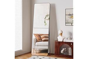 Clevich Full-Length Mirror 162x53cm, Sleek Aluminium Frame, Free Standing & Wall Mounted Elegant Floor Mirror for Bedroom, Dressing Room, Hallway