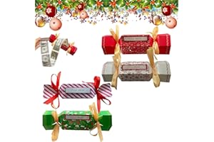 BPTZYLN 4 PCS Christmas Money Gift Boxes Christmas Money Holder, Christmas Money Box Cash Gift Pull, Surprise Money Gift Box with Pull Card & 40 Transparent Bags Christmas Surprise Money Pull Pouch