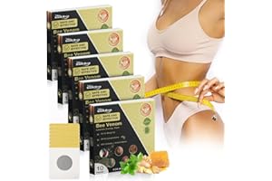 ACWOO Bienengift-Schlankheitspflaster, Bienengift Lymphdrainage Schlankheitspflaster, Bienengift Pflaster zum Abnehmen, Bee Venom Pflaster für Gewichtsreduktion, Entgiftung, Abführmittel,Schwarz（35PC）