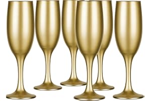 GLASMARK KROSNO 1992 Glasmark Set 6 bicchieri da champagne da 150 ml, oro