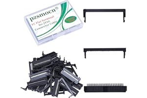 Pzsmocn 20 Sätze IDC 2*15 Zweireihig 30 Poliger Rechteckiger Buchsensteckverbinder FC Flache Weibliches Terminal 3 Teiliges Set 2,0 mm, 30 Poliger FC Adapter Flache Terminal für JTAG-Anschlusskabel.