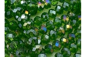 FILATI ITALIANI Set di perline Crystal Yuri 8mm in sacchetto per realizzare borse eleganti e fashon all'ultima moda (325pz - verde - 11)