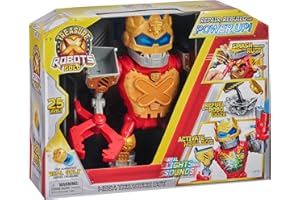 TREASURE X Robots Gold - Méga Robot Trésor avec Lumières et Sons Réels. Répare, Assemble et Active-Le 25 Niveaux d’Aventure, Découvre Le Trésor avec de l’Or VÉRITABLE Garanti