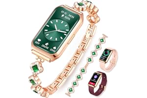 Homailida Smartwatch Damen, 1.47" HD-Display Sportuhr Fitnessuhr Menstruationszyklus Herzfrequenz/SpO2/Schlaf, IP68 Wasserfest Sportmodi Smart Watch für iOS Android