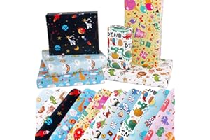 SULOLI Papier Cadeau,Papier d'Emballage en 10 Motifs Différents, Set de Papier Cadeau pour Fête des Mères, Anniversaire, Vacances, Mariage, Noël (10 Feuilles,75x51cm)