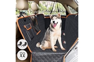 Snocyo Coprisedile Auto per Cani, Impermeabile Copertura per Sedile Posteriore per Cani, Con Finestre a Maglie, Telo Auto per Cani Protezione per SUV, Camion, 137x147cm