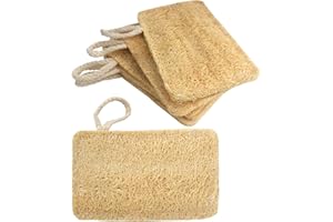 Roellgs Confezione da 6 spugne biologiche per lavare i piatti da cucina, spugna ecologica, zero rifiuti, fibra vegetale di luffa naturale 100% biodegradabile, compostabile, esfoliante in luffa, spugna