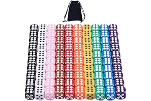 SIQUK 100 Stück Würfel 12mm Bunt Würfel für Tenzi Würfelspiele Tischspiele, 10 Farben