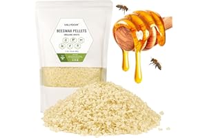 VALLYDOM Beeswax 500g White Beeswax Pellets, Candle Wax, Organic Beeswax, Wax for Candles Making, Beeswax Candles,Beeswax for Skin, Soap Making Supplies, Candle Making, Candle Wax for Making Candles