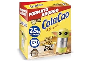 ColaCao, Original, Cacao Soluble Natural sin Aditivos - Formato Ahorro - 2,5kg (Taza Batidora Star Wars)