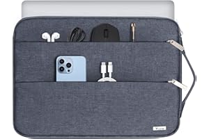 Voova Pokrowiec na laptopa Laptop torba na komputer 15 15,6 16 cali Macbook Pro kompatybilna z HP Lenovo Acer ASUS Dell Fujitsu Gigabyte HUAWEI kobiet mężczyzn wodoodporna ciemnoszara