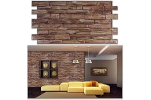 Grace Baltic - Paneles de pared 3D para decoración de pared interior, no adhesivos, finos y elásticos, de PVC de imitación de pizarra careliana, paquete de 10 paneles de revestimiento de pared