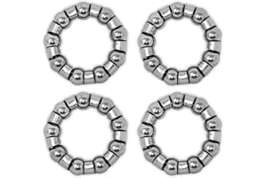 IBK Gabbietta a Sfere per Movimento Centrale 1/4" Bici, 4 Pezzi, Cuscinetto a Sfera per Biciclette, 4X Cuscinetti Gabbia Rotazione a 9 Sfere