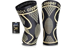 Lexniush Copper Knee Support for Women/Men, Knee Brace Compression Sleeve Support for Arthritis, Joint Pain Relief, Ligament Damage, Knee Pain, Meniscus Tear, ACL,MCL,Tendonitis,Running,Squats,Sports