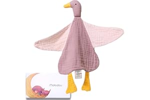 Mababu dudu Bebe Recien Nacido, doudou Bebe - Muselina de algodón orgánico Gots - Ultra Suave y Transpirable - Dou dou para Bebe 100% Seguro - Perfecto Regalo en Caja Premium - Hecho a Mano con Amor
