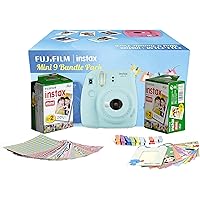 FujiFilm Instax Camera Mini 9 Bundle Pack (Ice Blue)