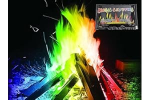 GENERIC Magic Fire Sachet Mystical Coloured Neon Flames Bonfire Camping Happy Pit Glow Log Burner (6), Multi, One Size