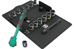 Wera Zyklop Comfort Zestaw Grzechotek, Czarny/Zielony, 16 Elementów