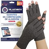 Dr. Arthritis Raynaud Compression Fingerless Carpal Tunnel Wrist Wraps - Includes Medical Manual (Size S, 1 Pair)