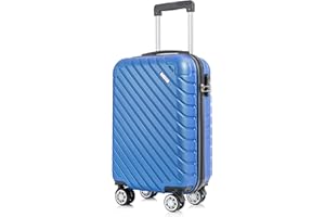 FLYMAX 55x35x20 4 Roues Super léger Valise Valise à Main Transport à Main sur Le vol Sacs de Voyage approuvés à Bord s’adapte à flybe easyjet Ryanair Jet 2