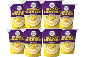 STREET SOUP Protein Instant Soup To Go (Mexico, 8 Pieces, 300 g Each) - Ready Low Carb Cream Soups for Diet, for Weight Loss & On the Go - Ready Meals & Ready Meals Vegan & Gluten Free