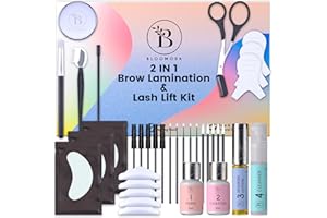 BLOOMORA Lifting Pestañas Kit Profesional, Kit de Laminación de Cejas 2 en 1, Dura 6-8 Semanas, 15 Usos, DIY Lifting Pestañas y Cejas, Lash Lift y Brow Lamination - BLK3