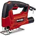 Einhell Stichsäge TC-JS 60/1 (vibrationsarm, Drehzahlelelektronik, werkzeugloser Sägeblattwechsel, Sägeschuh für Gehrungsschn