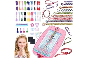 HOVIBU Kit per Braccialetti fai da te Ragazza, DIY Braccialetti Amicizia Bambini 6-12 Anni, Crea Braccialetti Artigianali Intrecciati per Bambina, Regalo di Compleanno Natale per Bambina 6-12 Anni
