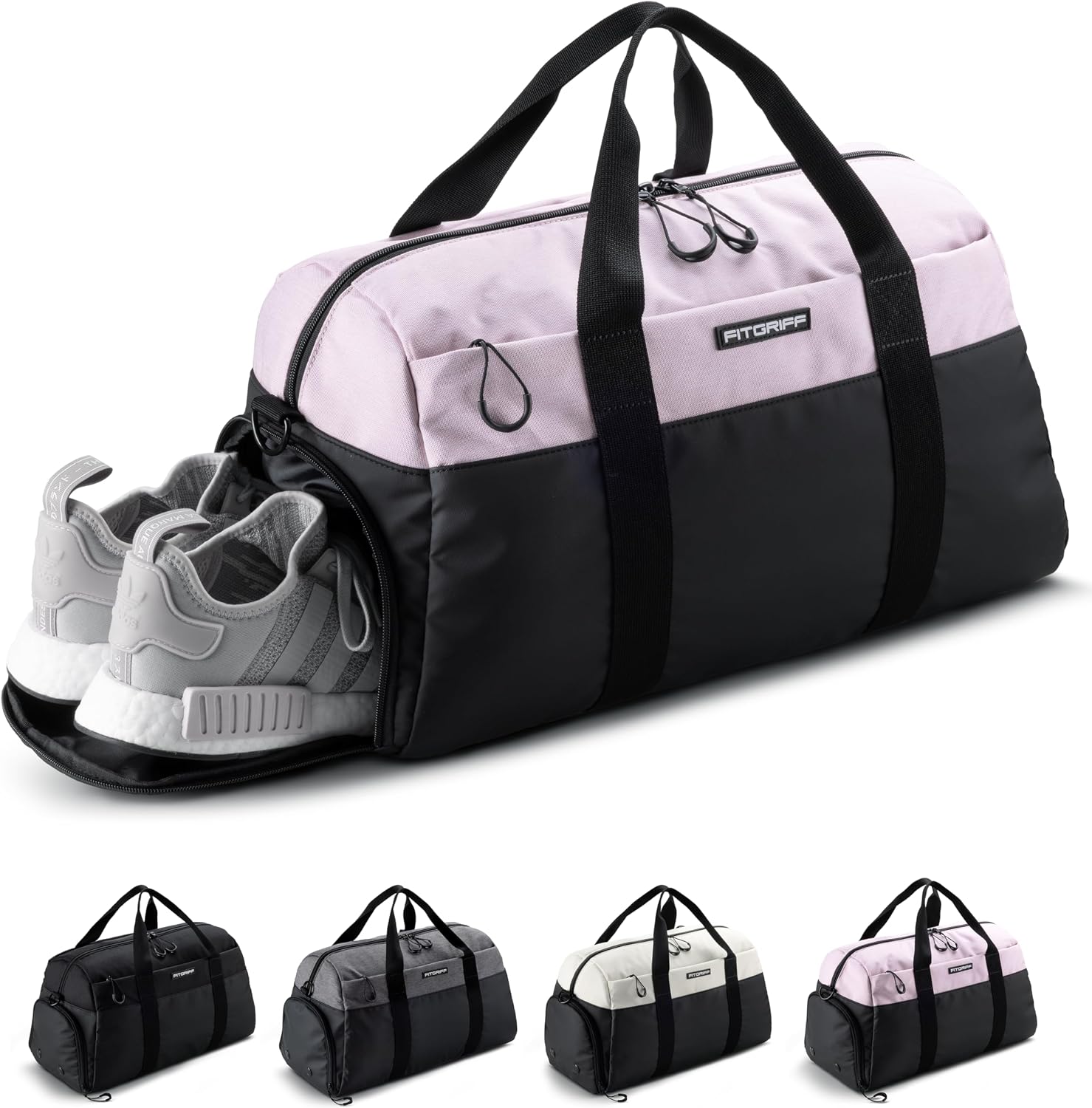 Fitgriff® Bolsa Deporte V2 Mujer y Hombre, con Compartimento para Zapatos y Humeda - Bolso de Gimnasio para Viaje, Entrenamiento - Gym Bag